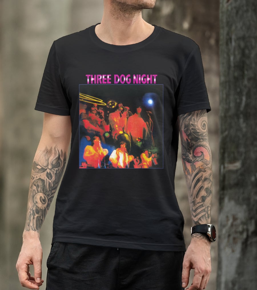 Three Dog Night Band Psychedelic Concert T-Shirt