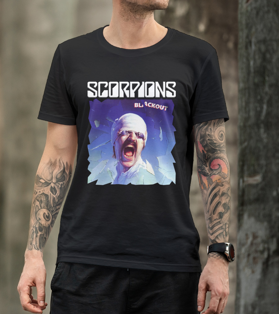 Scorpions Blackout Album Cover Art Legendary Rock Band T-Shirt