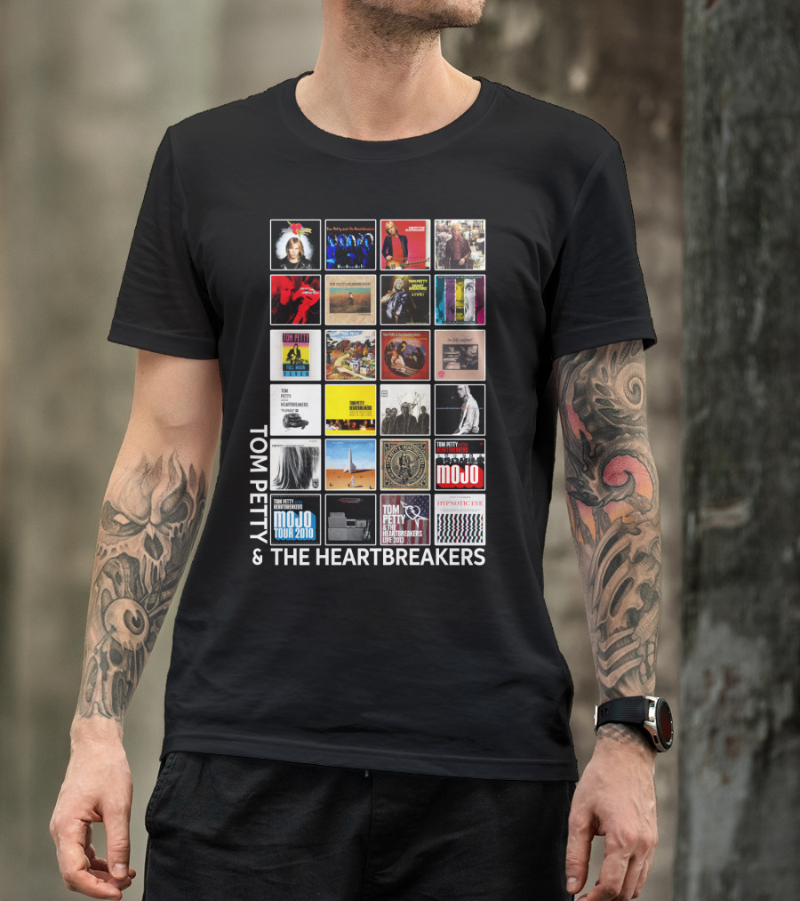 Tom Petty And The Heartbreakers Album Cover Collage T-Shirt