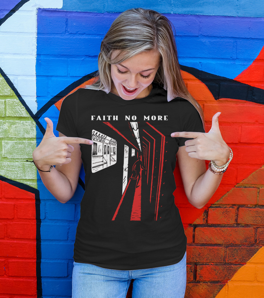 Faith No More Subway Scene In Red And White Fnm-Ms T-Shirt