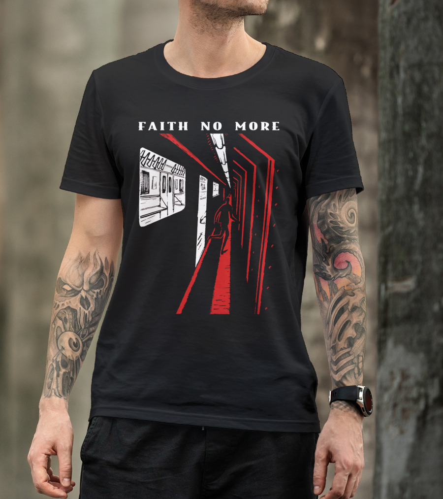Faith No More Subway Scene In Red And White Fnm-Ms T-Shirt