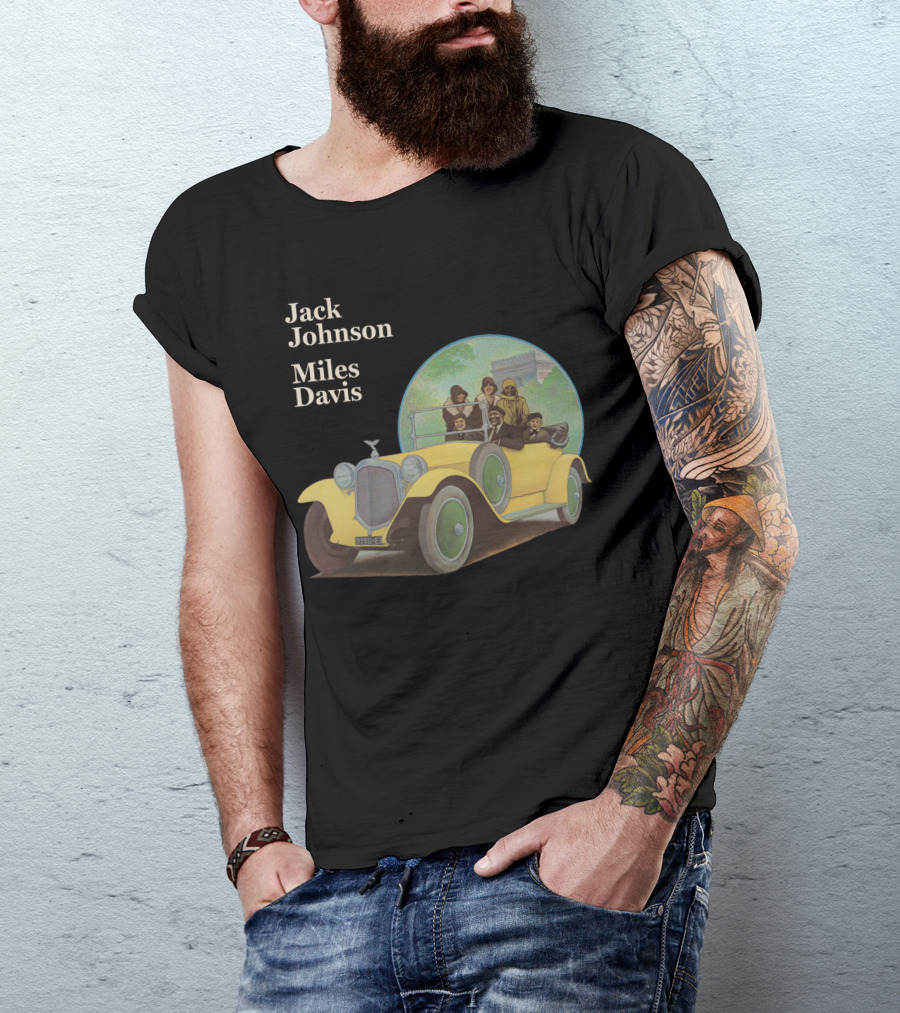 Jack Johnson Miles Davis Vintage Car Artwork T-Shirt