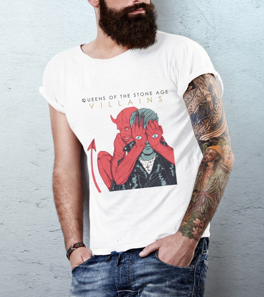 Queens Of The Stone Age Villains Album Cover Artwork T-Shirt
