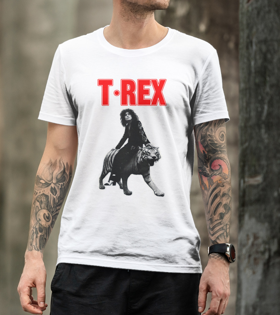 T-Rex Iconic Album Cover Art With Tiger T-Shirt