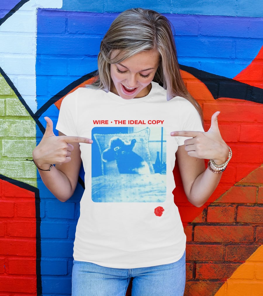 Wire The Ideal Copy Blue Dog On Pillow T-Shirt