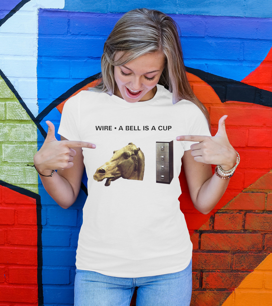 Wire A Bell Is A Cup Horse Head Sculpture Filing Cabinet T-Shirt