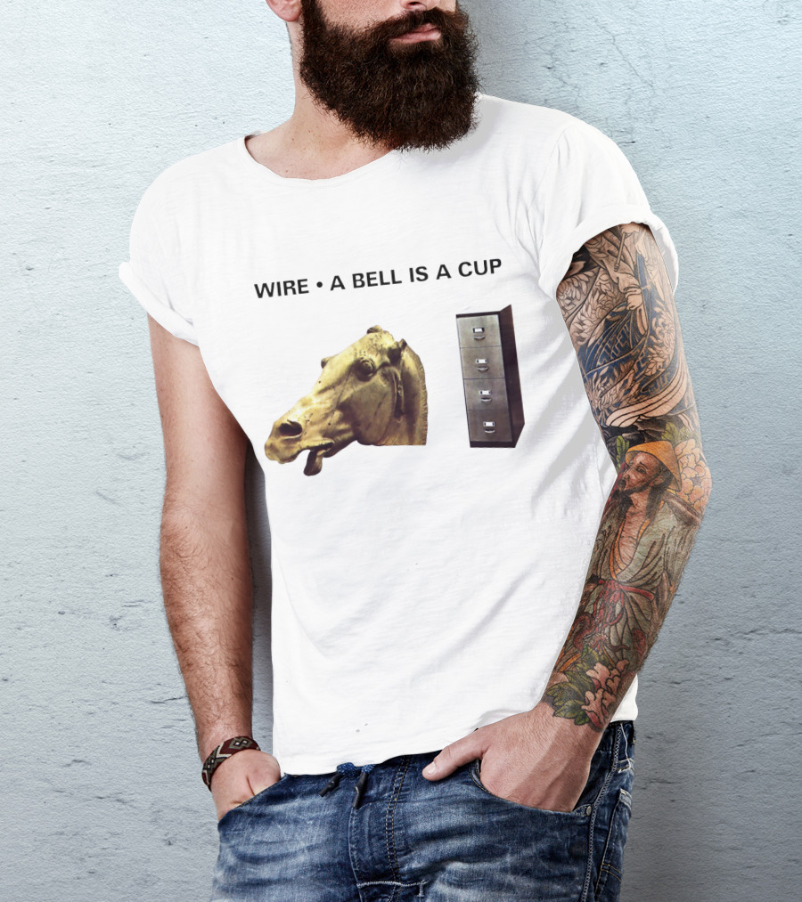 Wire A Bell Is A Cup Horse Head Sculpture Filing Cabinet T-Shirt