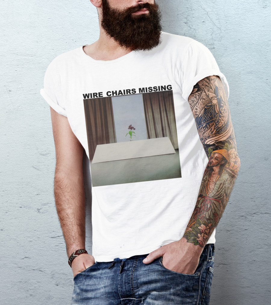 Wire Chairs Missing Orchid On Table Minimalist Room T-Shirt