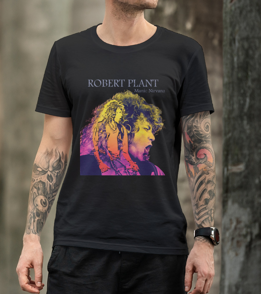 Robert Plant Manic Nirvana Retro Rock T-Shirt