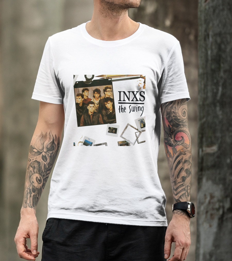 INXS The Swing Album Cover Group Photo With Film Reel And Slides T-Shirt