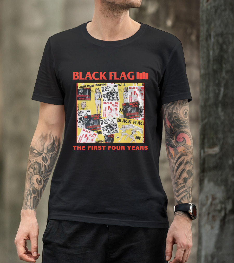 Black Flag The First Four Years Album Covers Collage T-Shirt