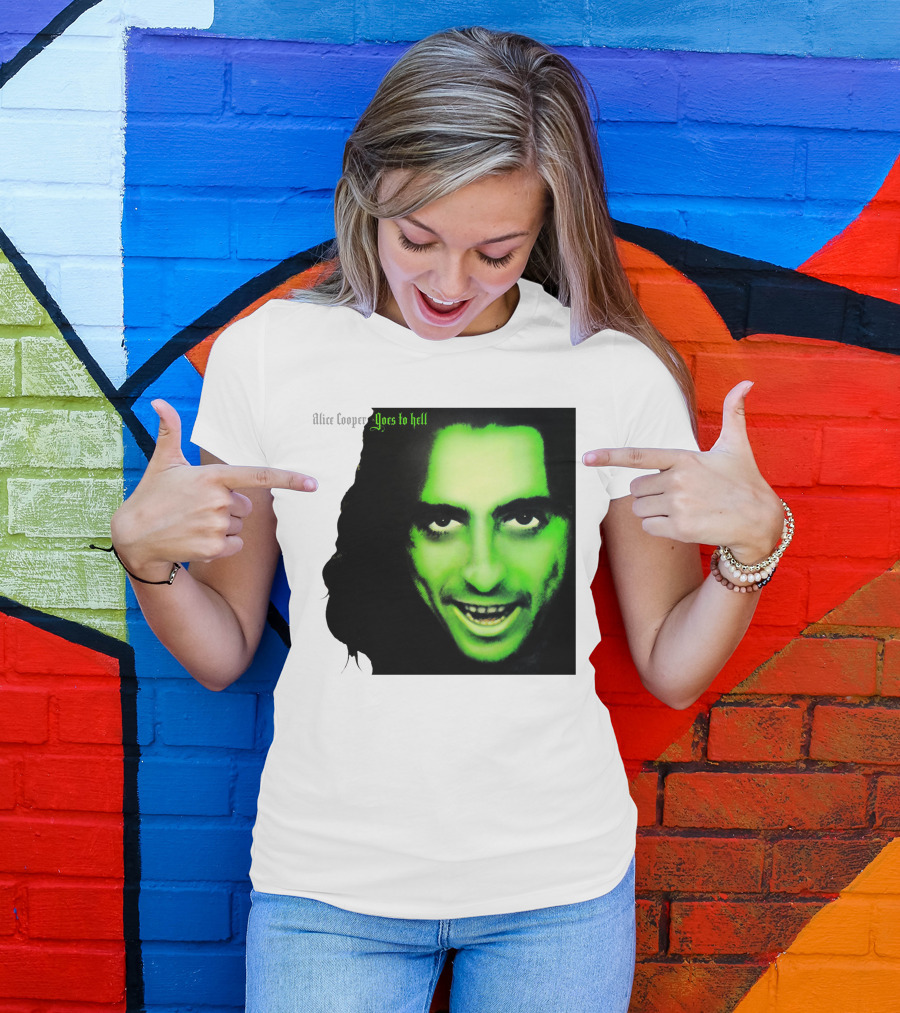 Alice Cooper Goes To Hell Iconic Green Face T-Shirt