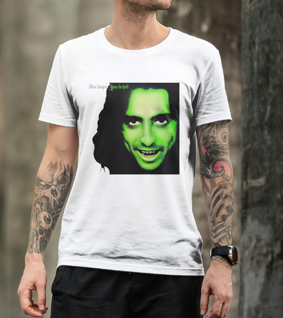 Alice Cooper Goes To Hell Iconic Green Face T-Shirt
