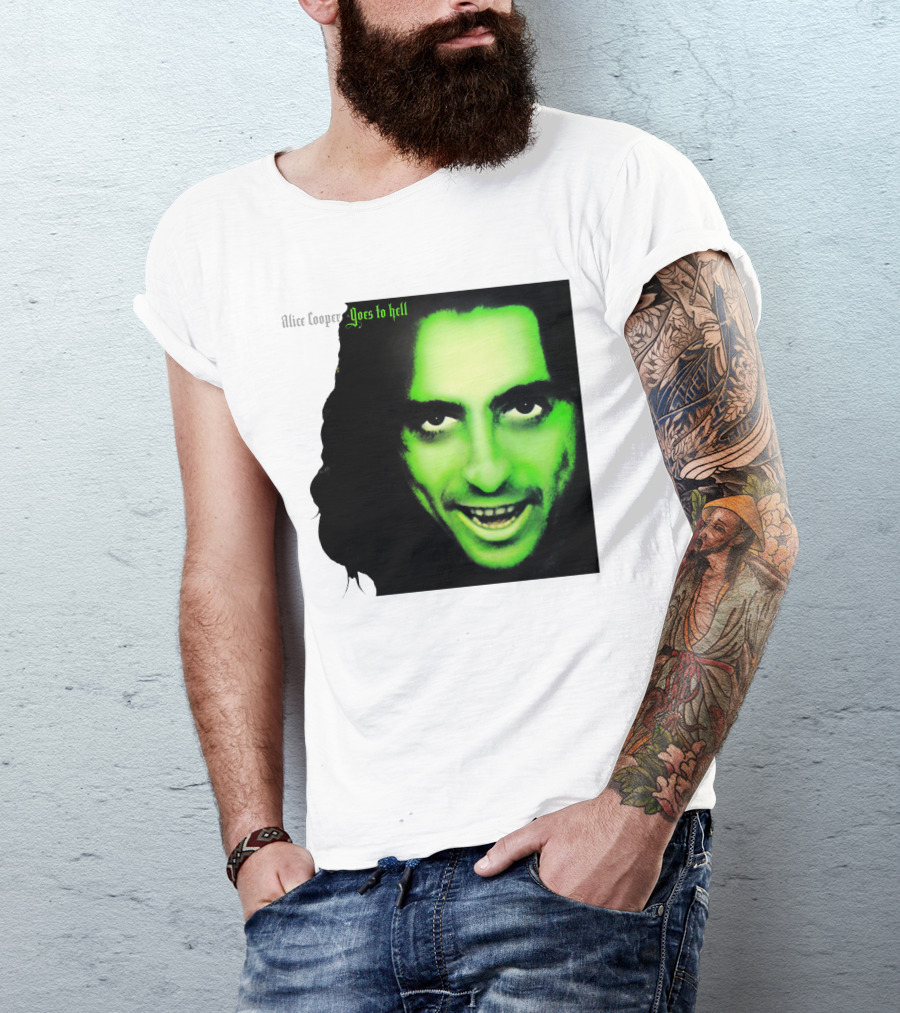 Alice Cooper Goes To Hell Iconic Green Face T-Shirt