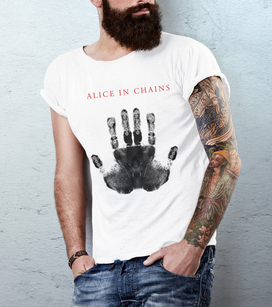 Alice In Chains Handprint With Numbers T-Shirt