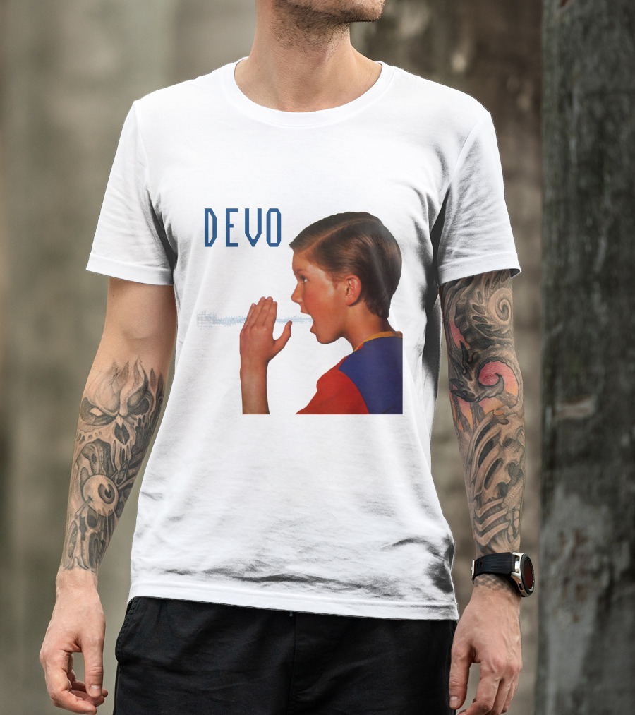 Devo Boy Shouting With Sound Wave T-Shirt