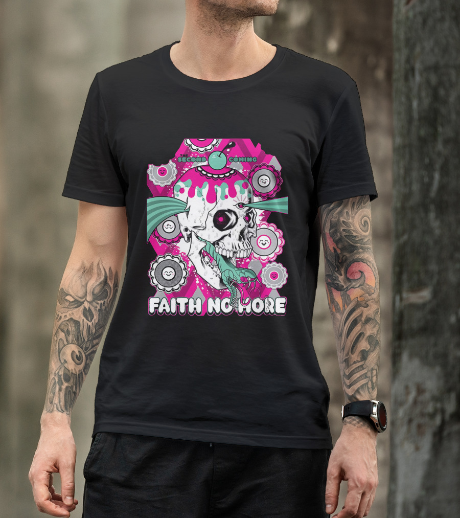 Faith No More Second Coming Skull And Snake T-Shirt
