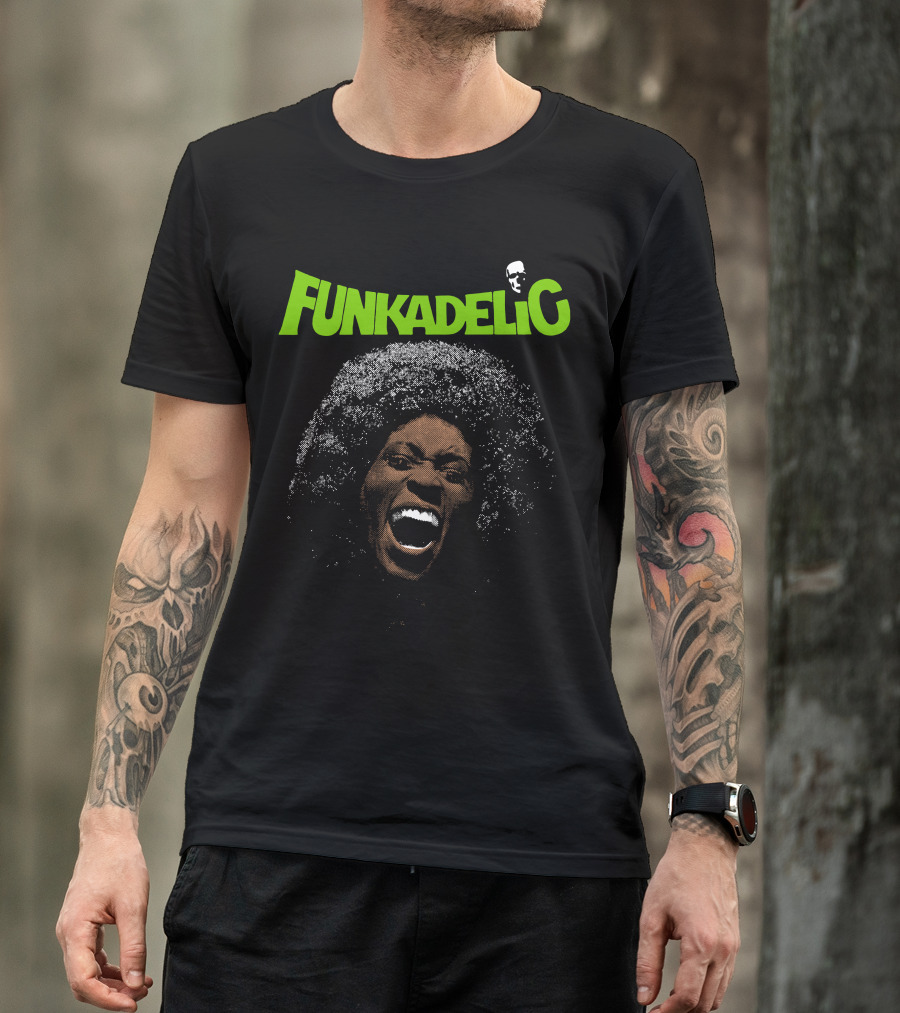 Funkadelic Logo With Screaming Woman And Skull T-Shirt