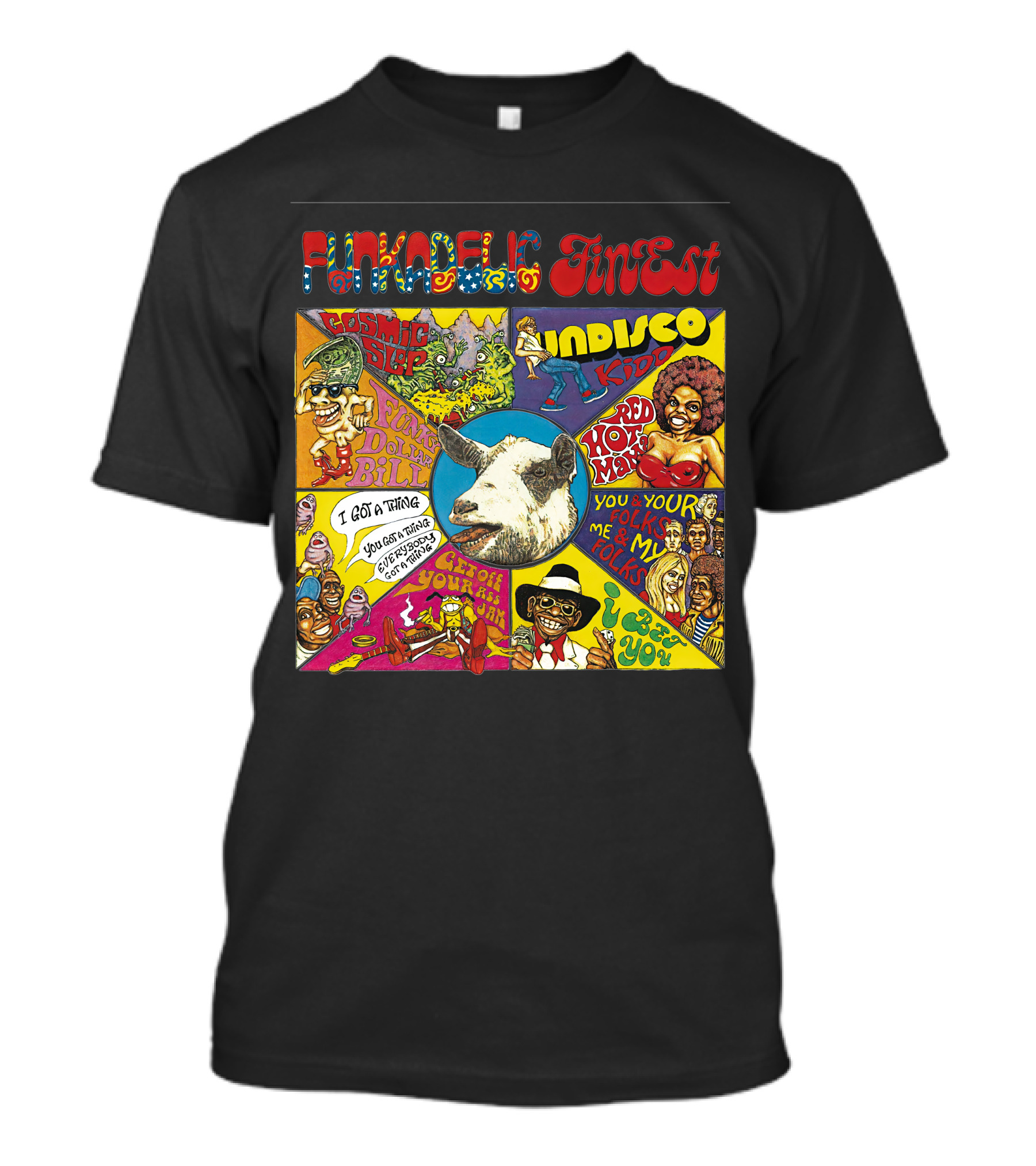 Funkadelic Finest Cosmic Slop Indisco Kid Joyful Bill T-Shirt