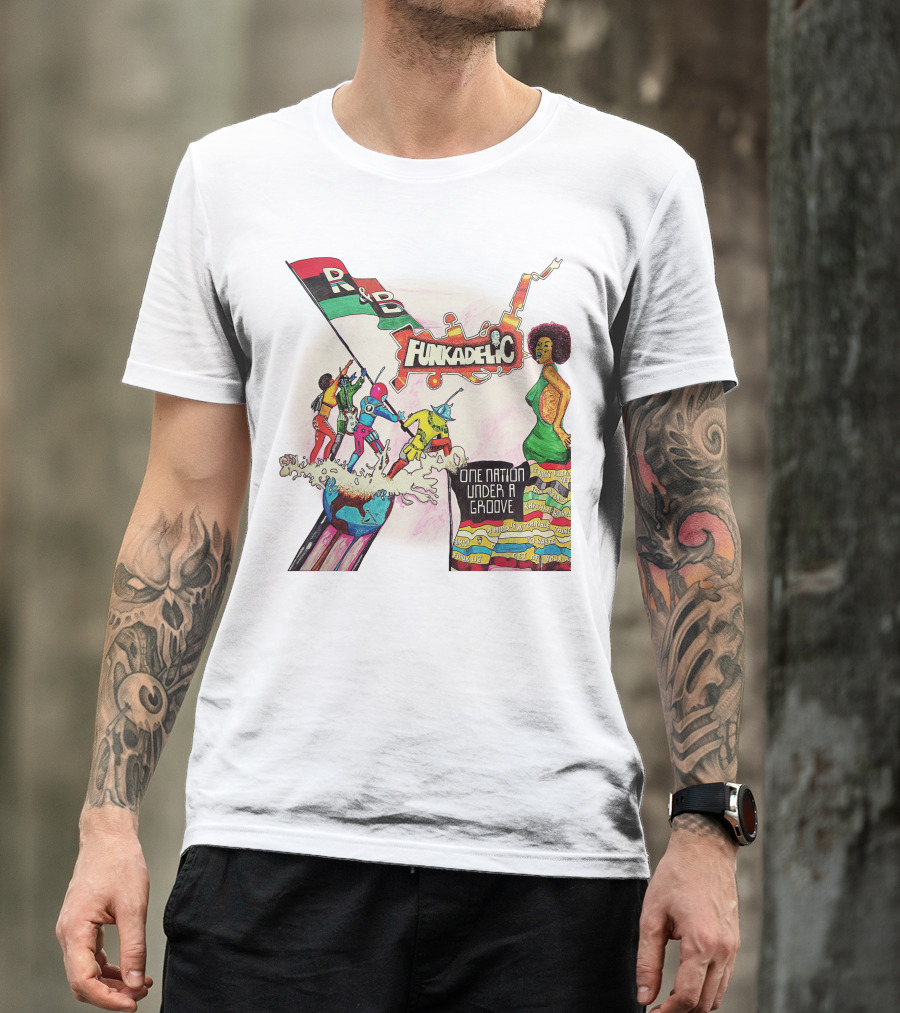 Funkadelic One Nation Under A Groove R&B Psychedelic Style T-Shirt