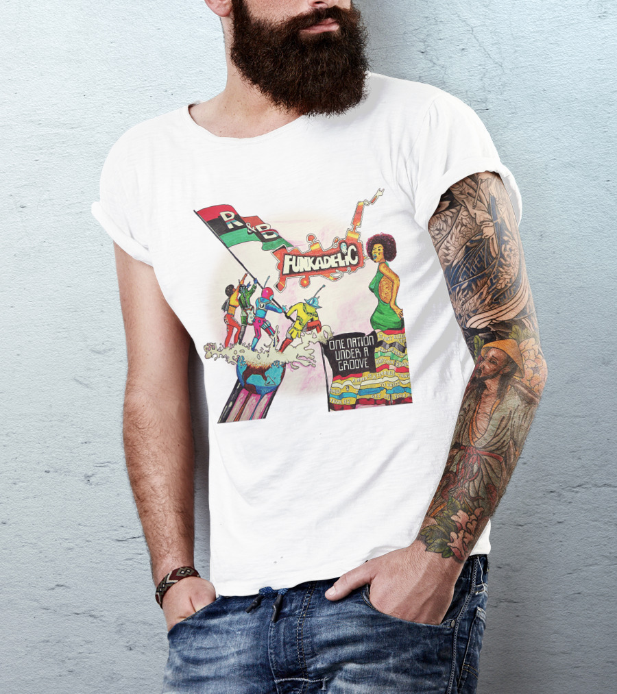 Funkadelic One Nation Under A Groove R&B Psychedelic Style T-Shirt