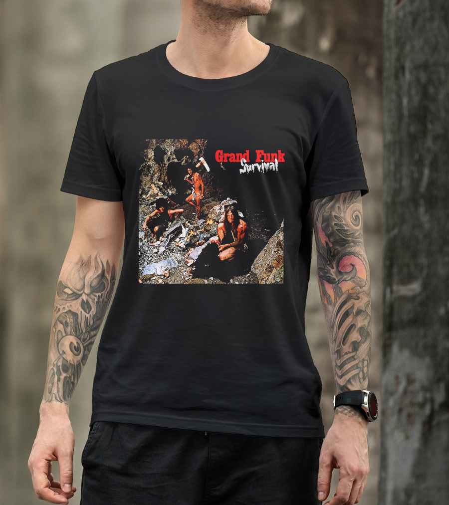 Grand Funk Railroad Survival Album Cover T-Shirt