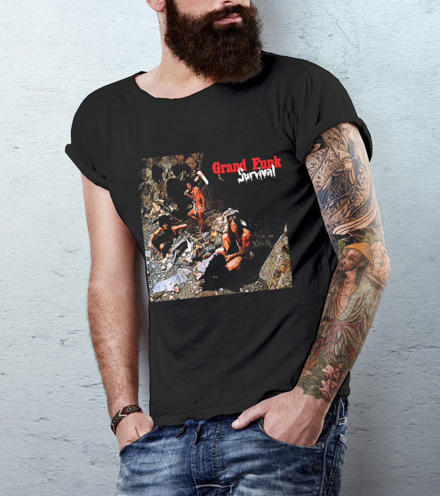 Grand Funk Railroad Survival Album Cover T-Shirt