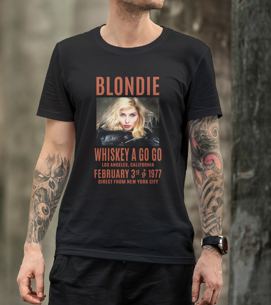 Blondie Whiskey A Go Go Los Angeles February 3Rd 1977 Direct From New York City T-Shirt