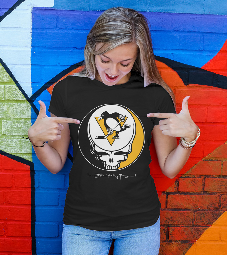 Steal Your Face Grateful Dead Pittsburgh Penguins T-Shirt