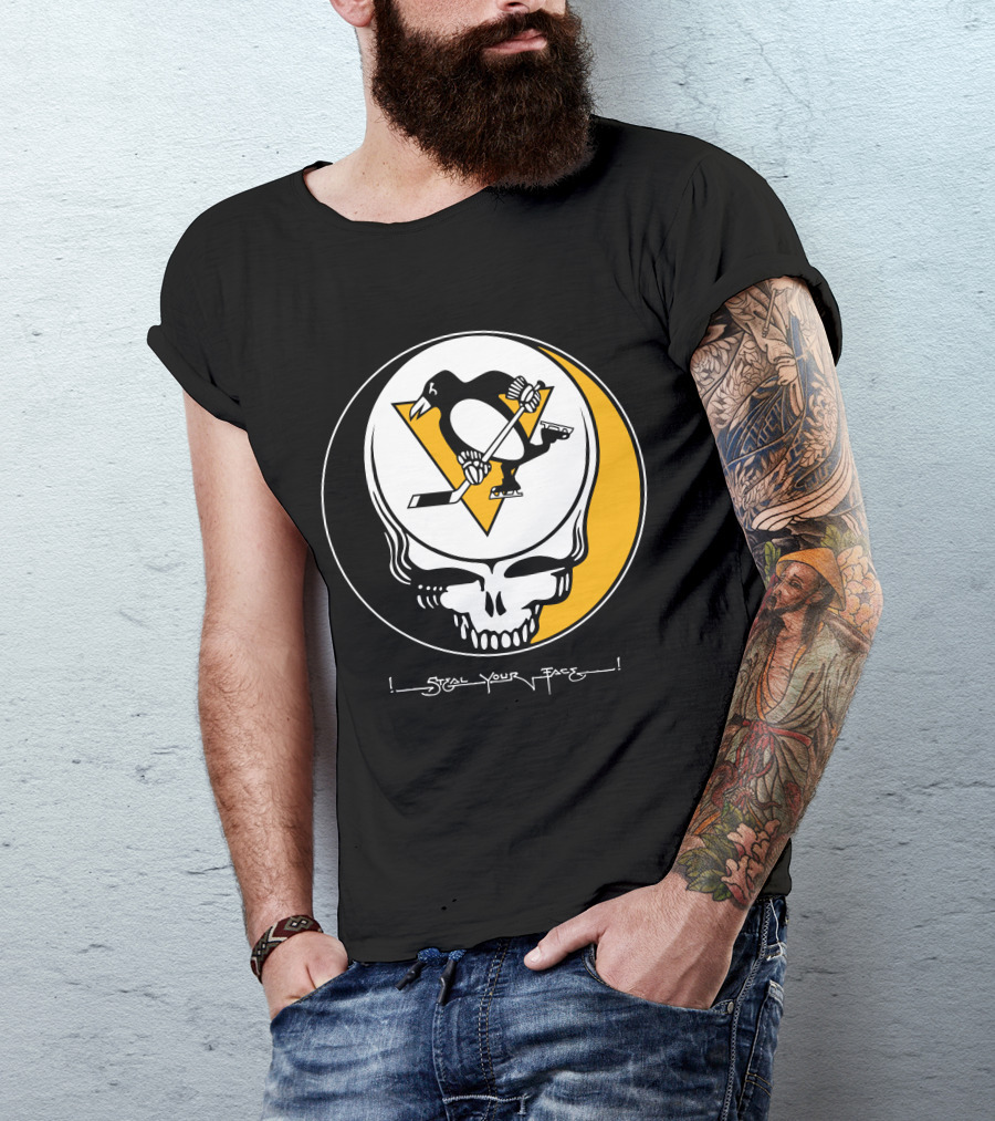 Steal Your Face Grateful Dead Pittsburgh Penguins T-Shirt
