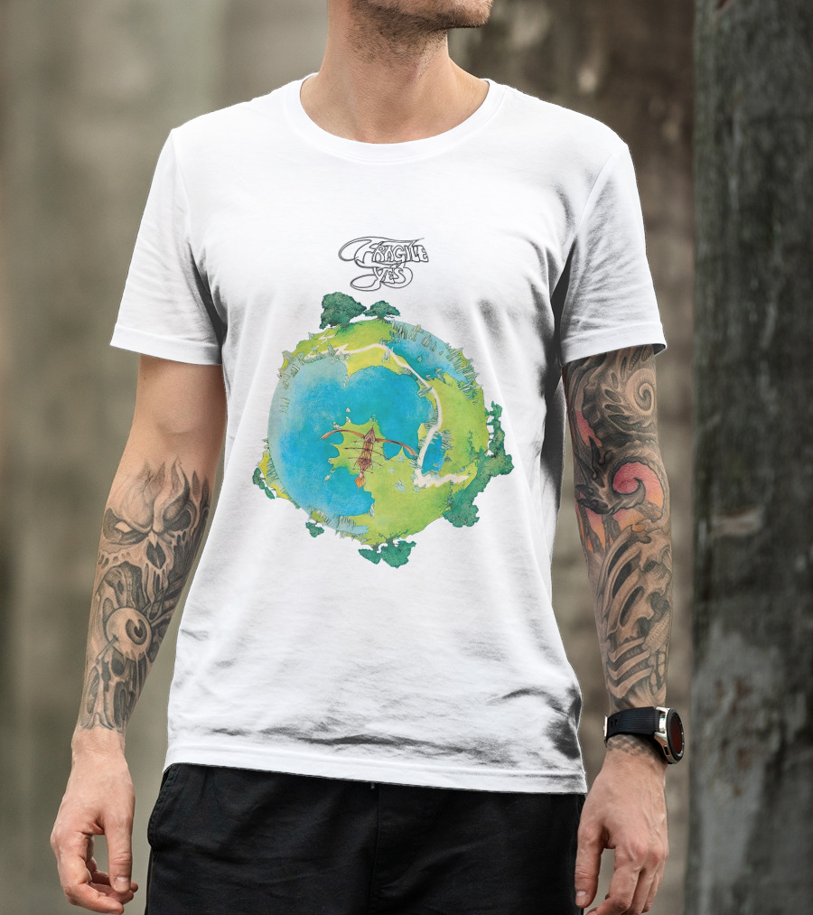 Yes Fragile Artwork Round Earth Concept T-Shirt