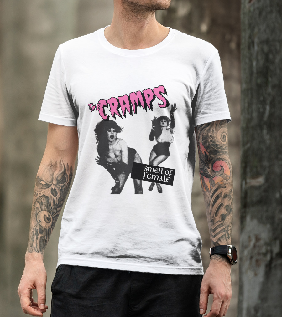 The Cramps Smell Of Female Vintage Punk Rock Album Cover T-Shirt