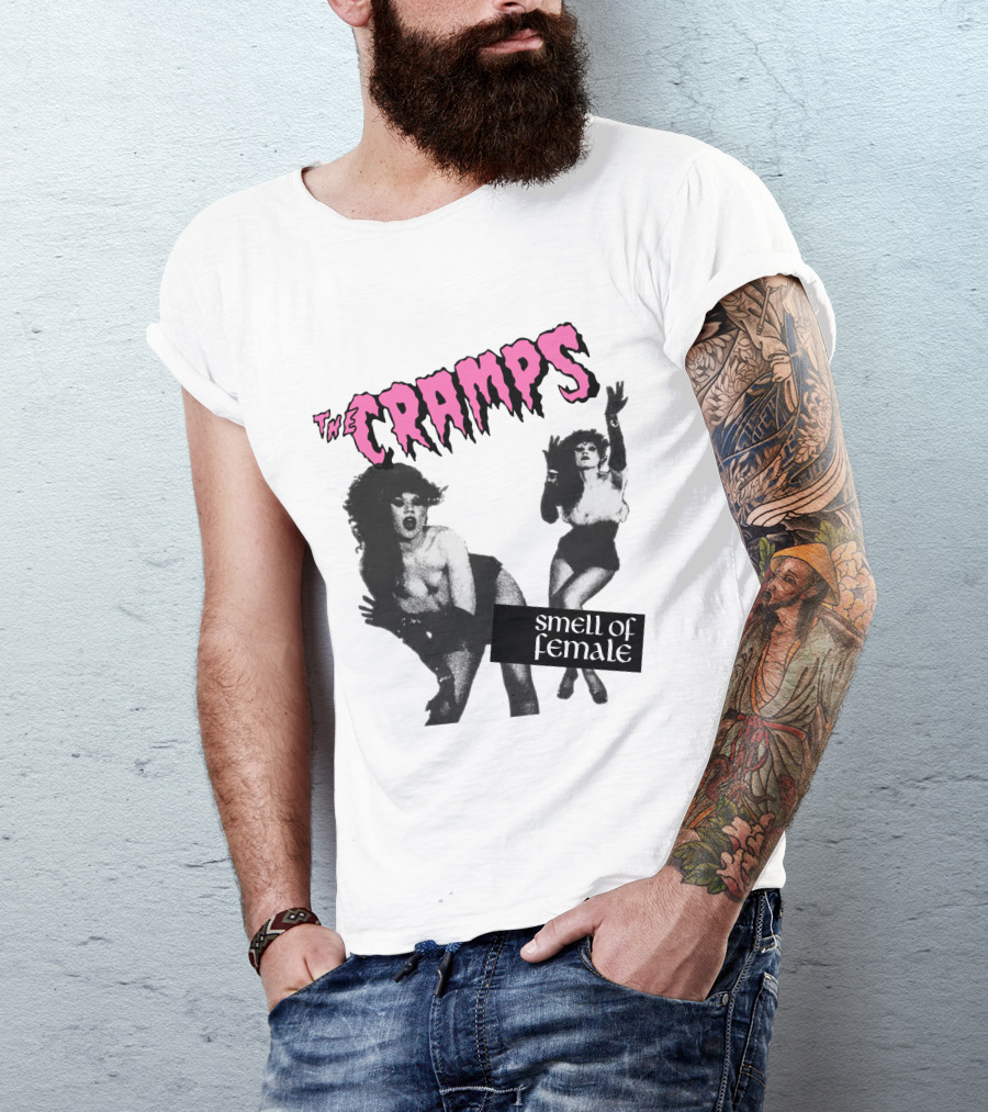 The Cramps Smell Of Female Vintage Punk Rock Album Cover T-Shirt