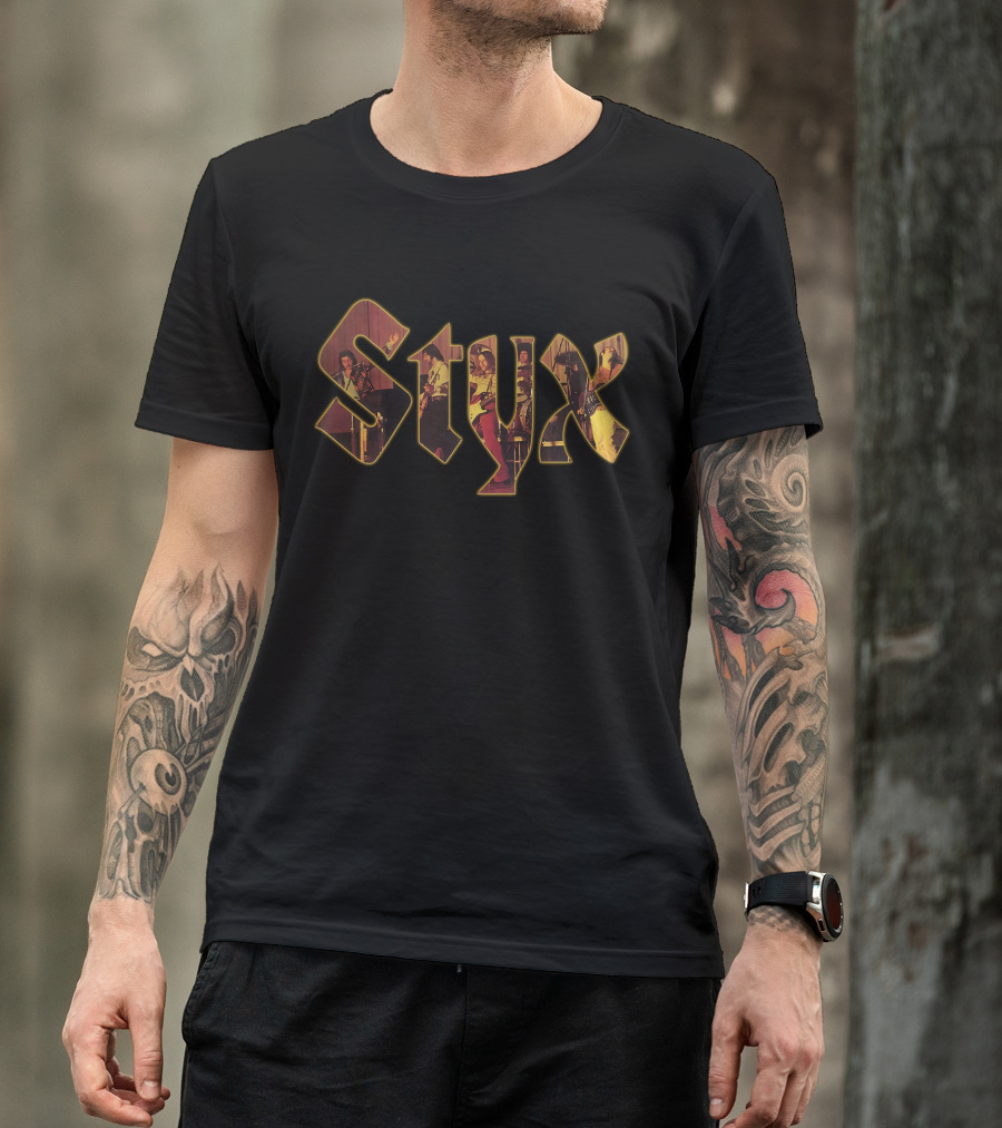 Styx Band Concert Performance Photo Collage T-Shirt