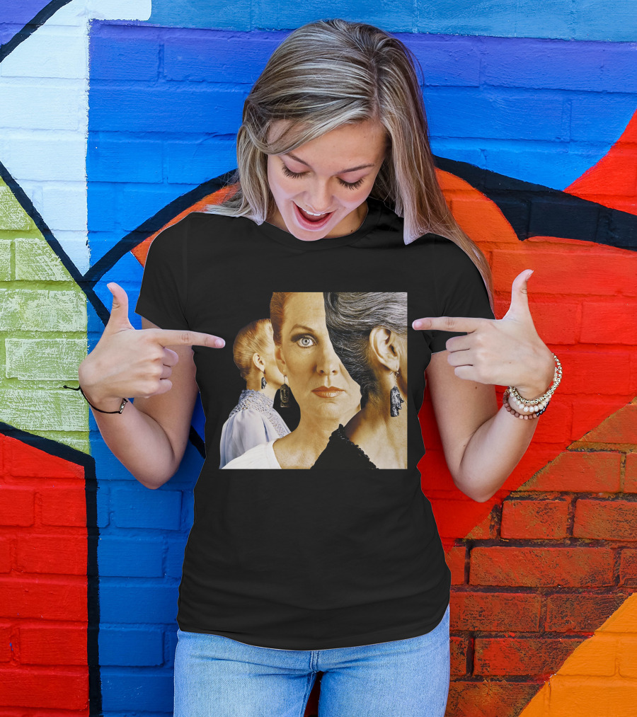 Dramatic Portrait Faces With Bold Earrings And Elegant Hairstyle T-Shirt