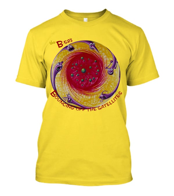 The B52'S Bouncing Off The Satellites Alien Cartoon Orbit T-Shirt
