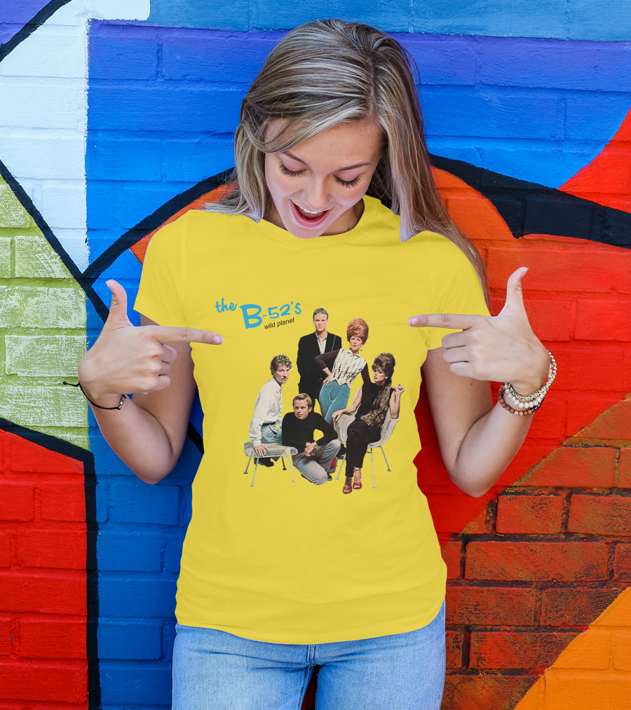 The B-52'S Wild Planet Album Cover Group Photo T-Shirt