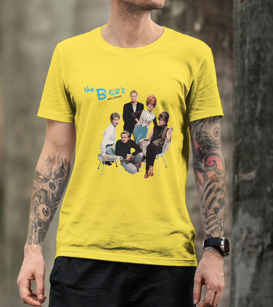 The B-52'S Wild Planet Album Cover Group Photo T-Shirt