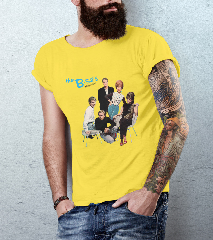 The B-52'S Wild Planet Album Cover Group Photo T-Shirt