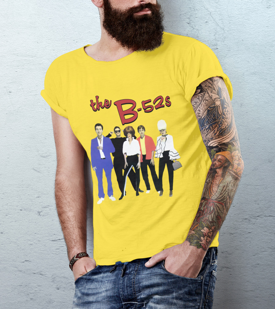 The B-52S Band Members Retro Style Ensemble T-Shirt