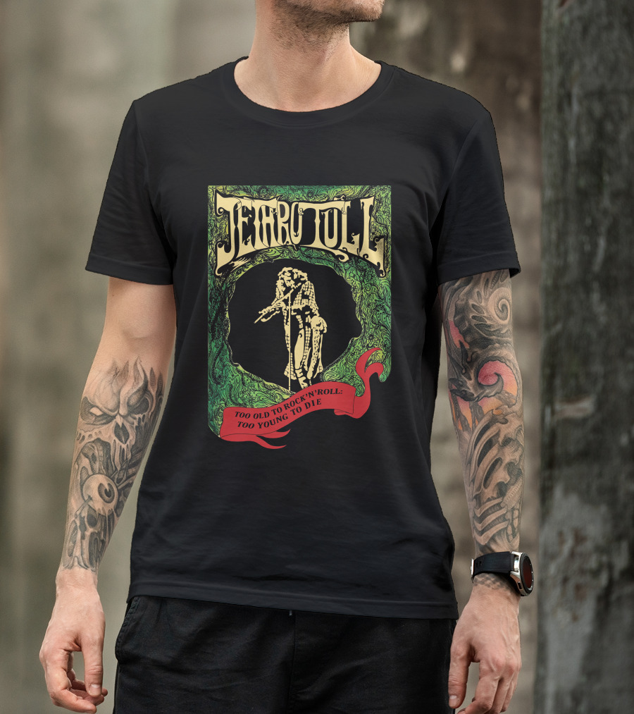 Jethro Tull Too Old To Rock 'N' Roll: Too Young To Die Vintage Style T-Shirt