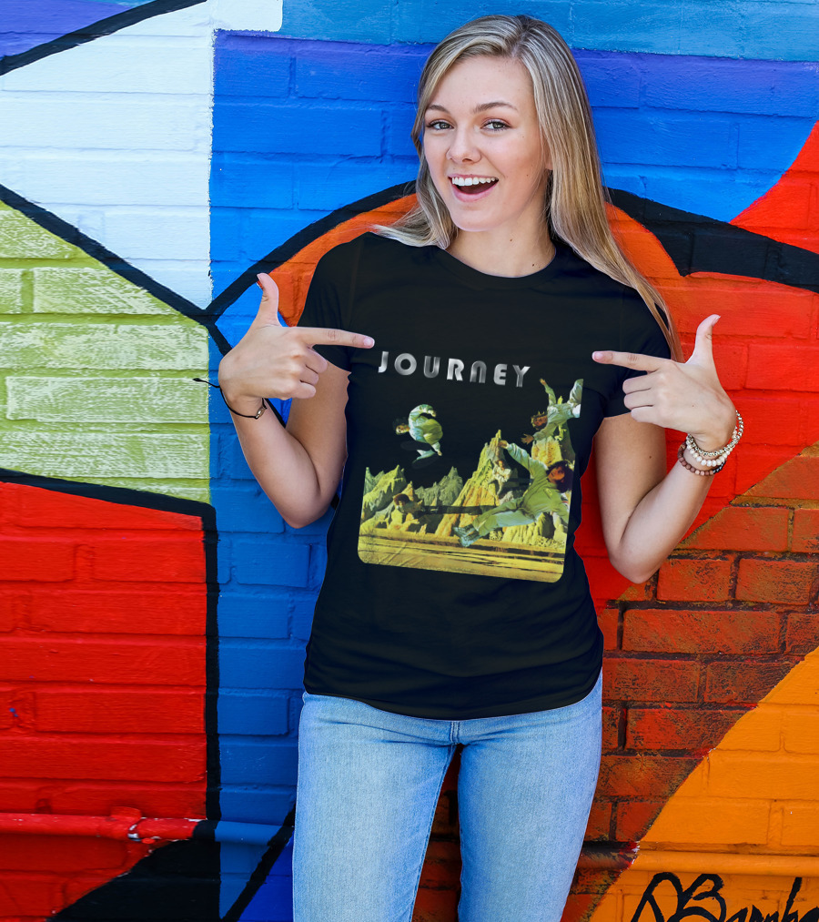 Journey Space-Themed Surreal Landscape Adventure T-Shirt
