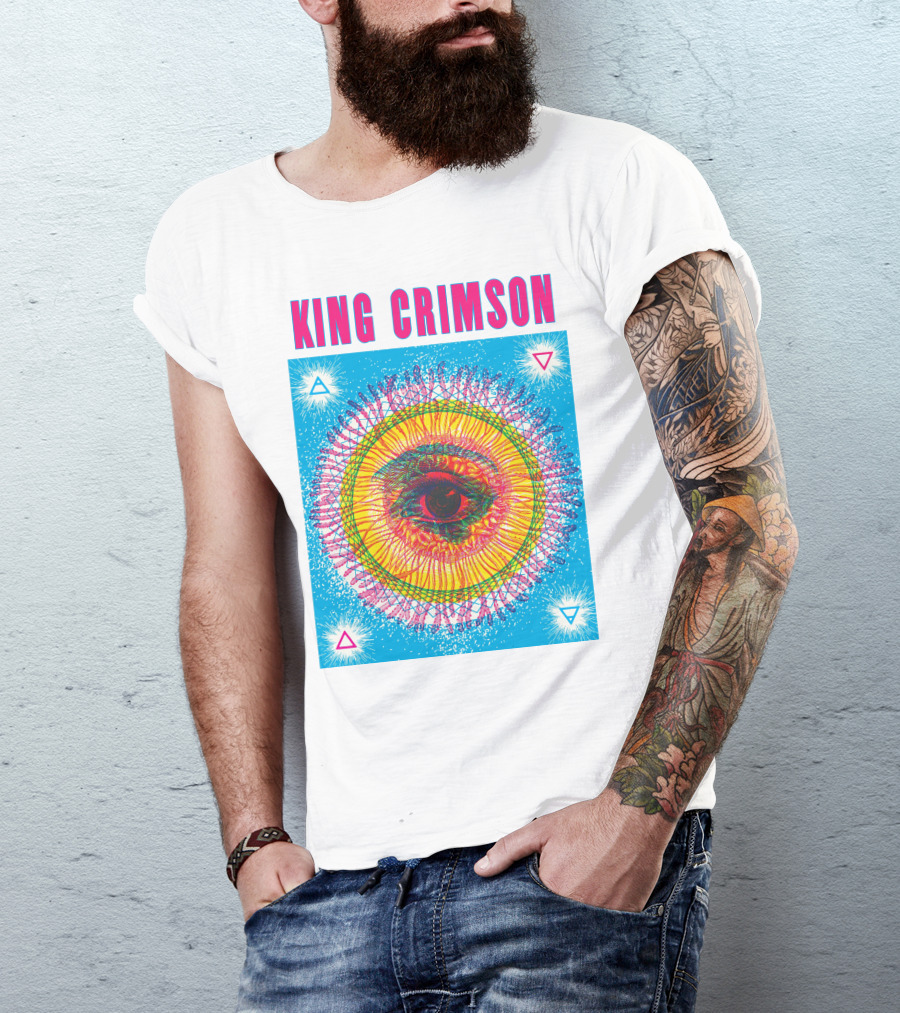 King Crimson Psychedelic Eye Geometric T-Shirt