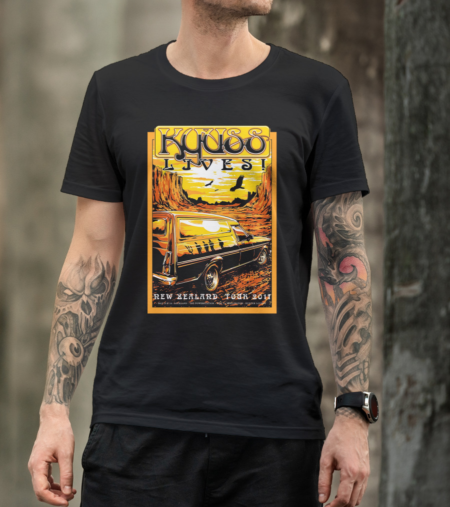Kyuss Lives New Zealand Tour 2011 T-Shirt