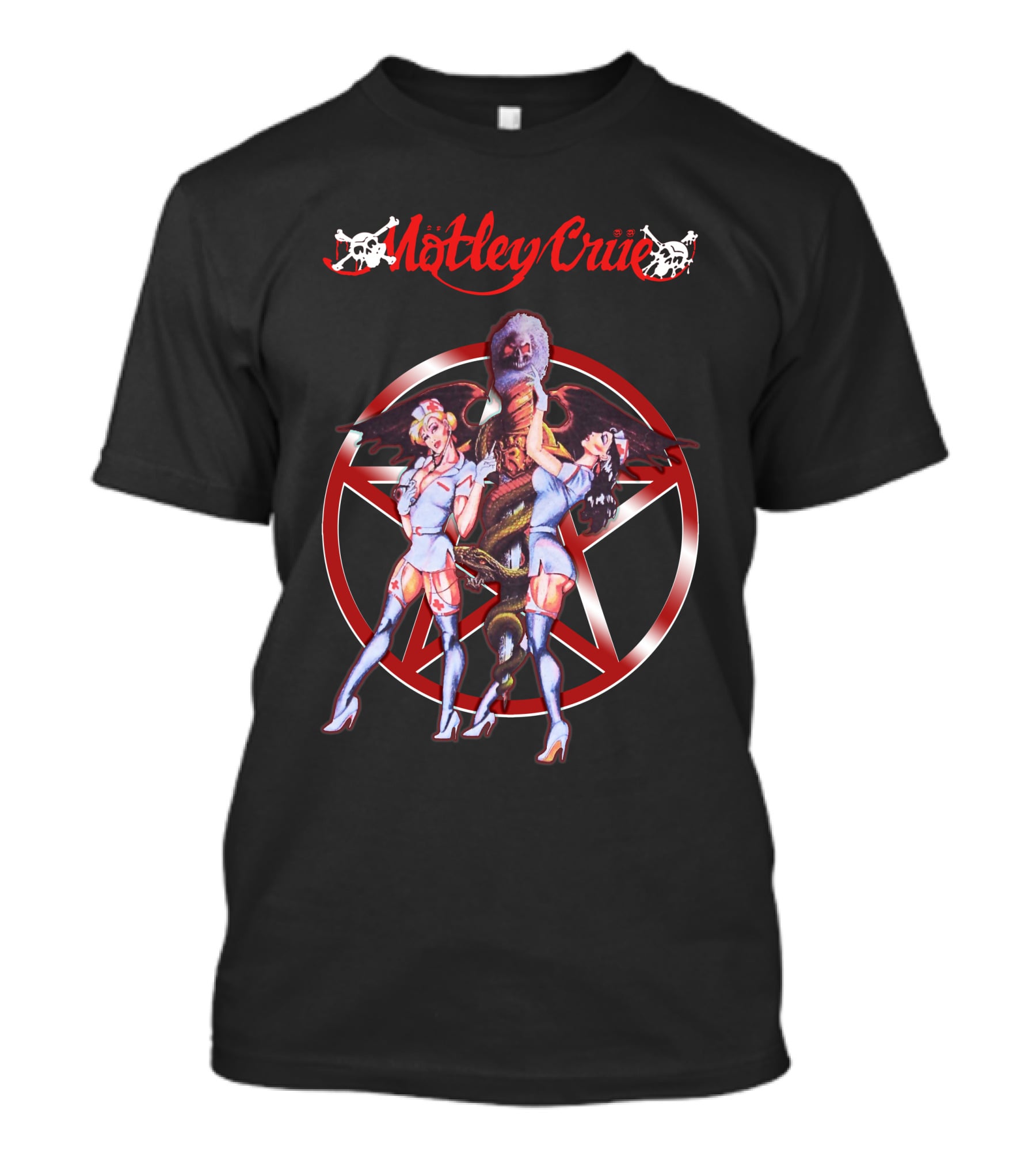 Mötley Crüe Devil Nurse Fantasy Star T-Shirt