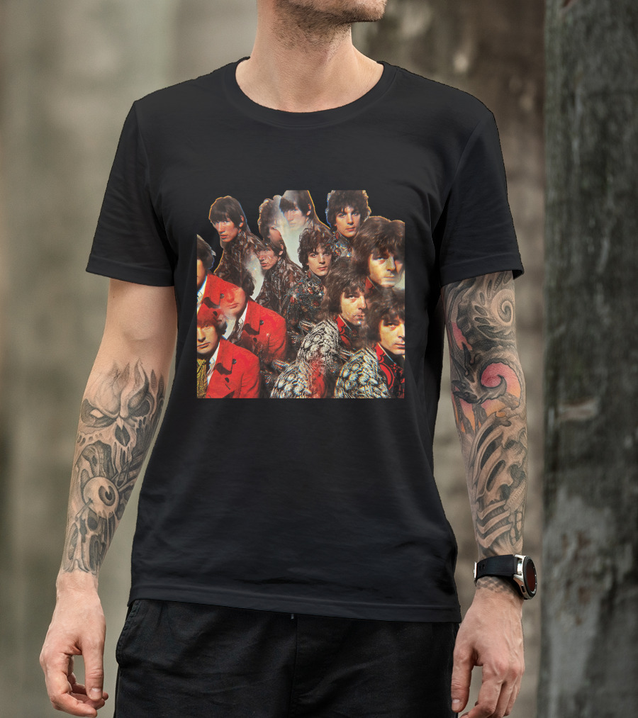 Psychedelic Rock Band Vintage Collage T-Shirt