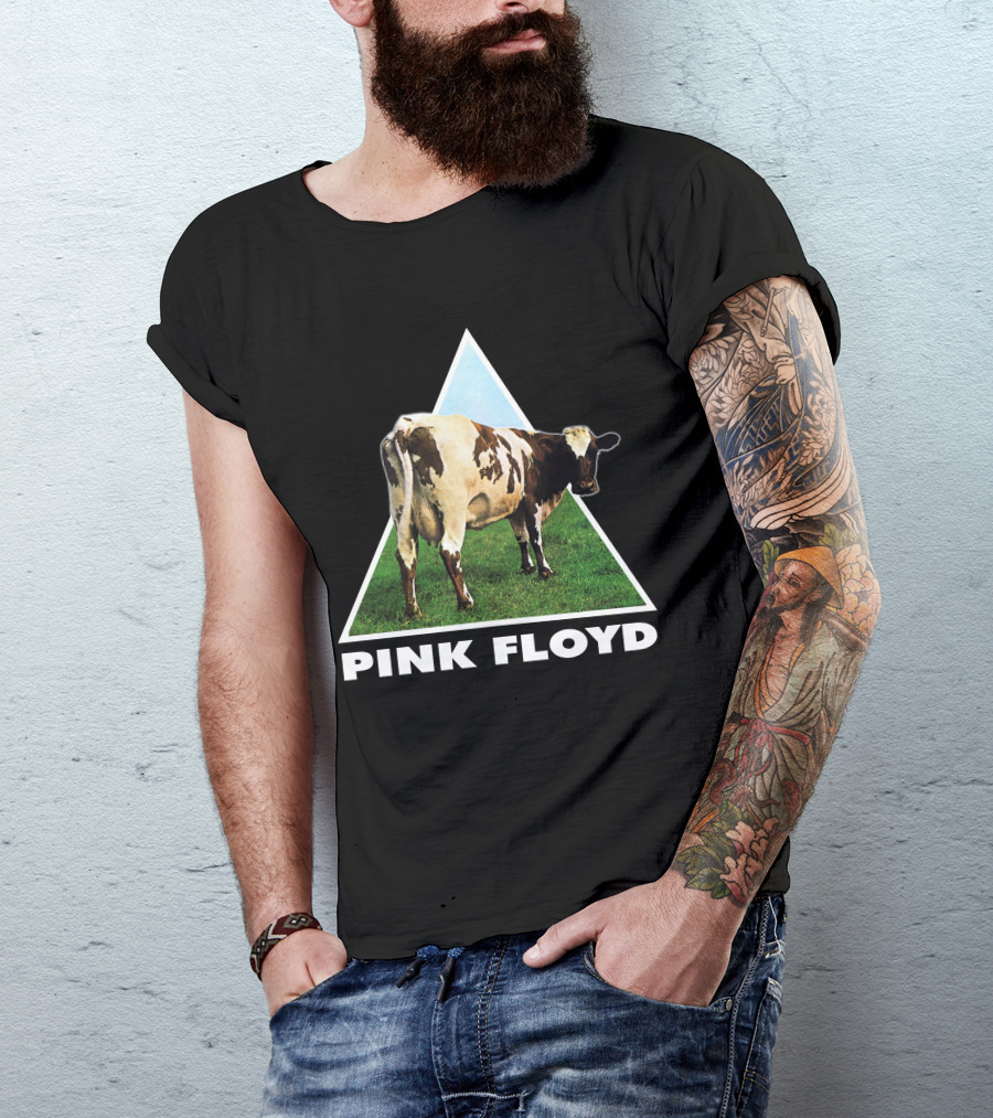 Pfl(43) Pink Floyd Atom Heart Mother Album Cow T-Shirt