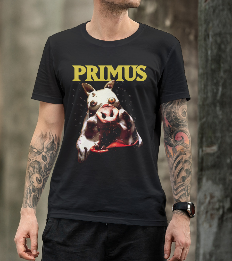 Primus Cow Imagery With Bubbles T-Shirt