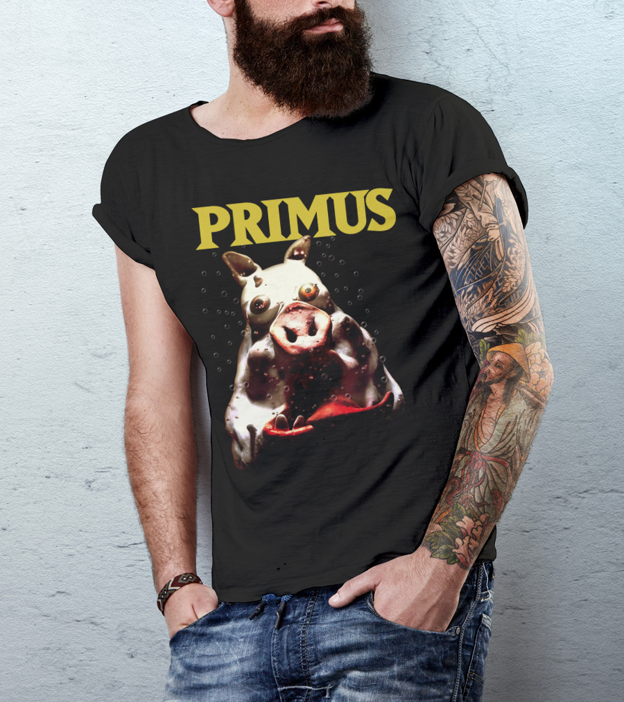 Primus Cow Imagery With Bubbles T-Shirt