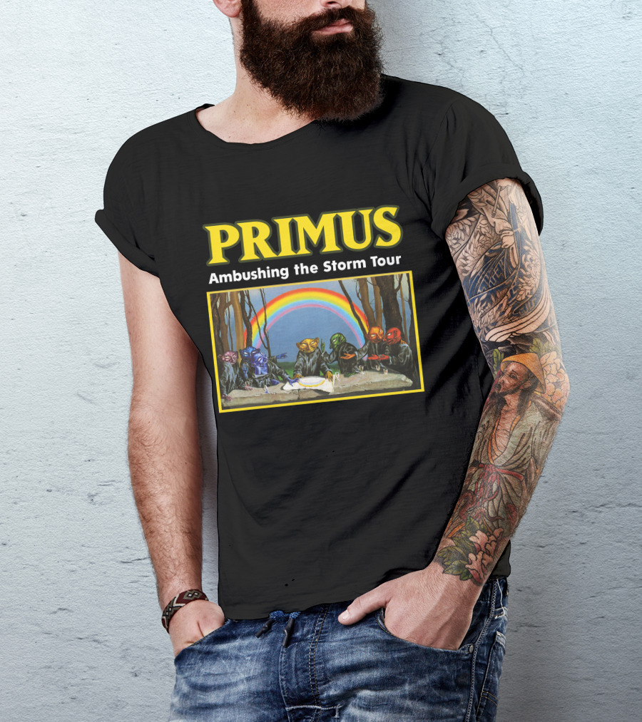 Primus Ambushing The Storm Tour Rainbow Artwork T-Shirt